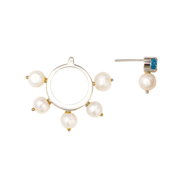 Blue Galaxy – Minimalist Blue Topaz and Pearl Jewelry with a Transformative Twist