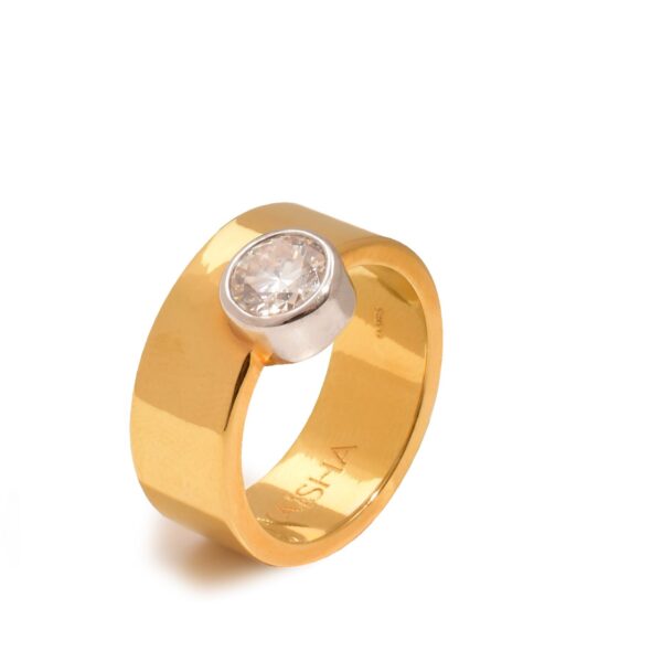 The Sophiya Amirah (أميرة) 925 Silver Statement Ring – 21k Gold Plating