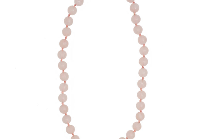 Rose Quartz Silk Knotted Necklace